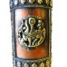 F695  Very Artistic Tibetan Cylinder Shape Copper Incense Burner Made in Nepal